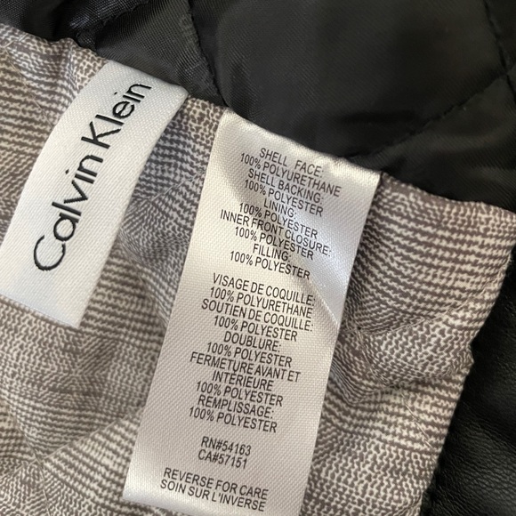 Calvin Klein Jackets \u0026 Coats | Black Faux Leather Jacket | Color: Black | Size: M | Jamiehw's Closet